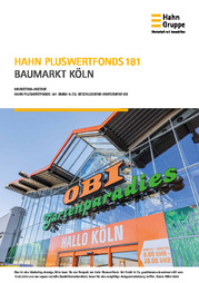 Hahn Pluswertfonds 181 - Baumarkt Köln